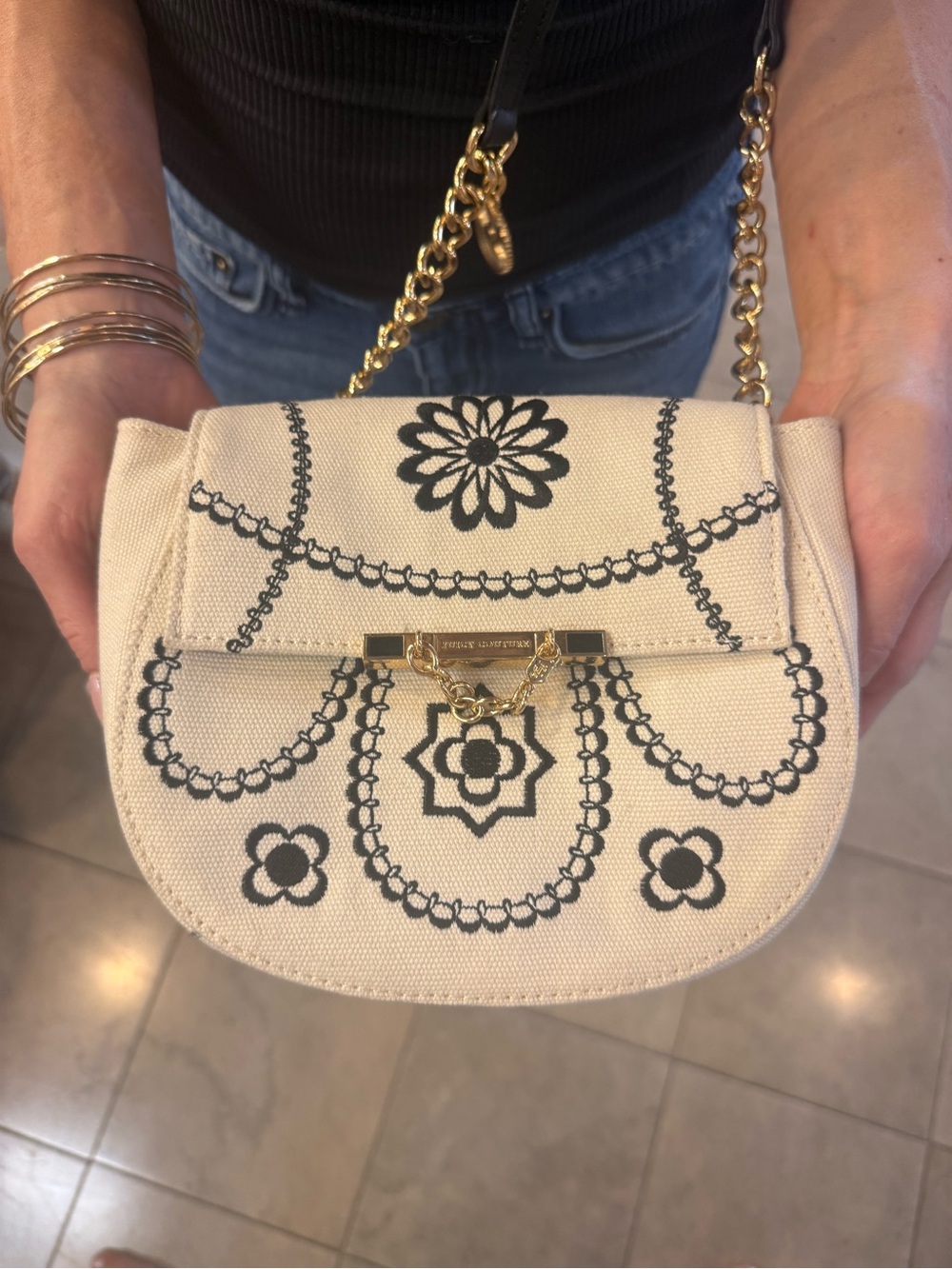 Juicy Couture Cream and Black purse
